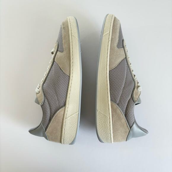 John Elliott Handcrafted Taupe & Gray Low Top Leather Sneakers EU 44 Size 11 - Picture 4 of 12